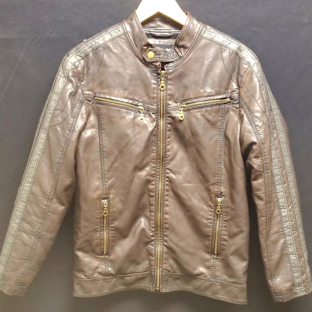 Machine clothing leather jacket size small